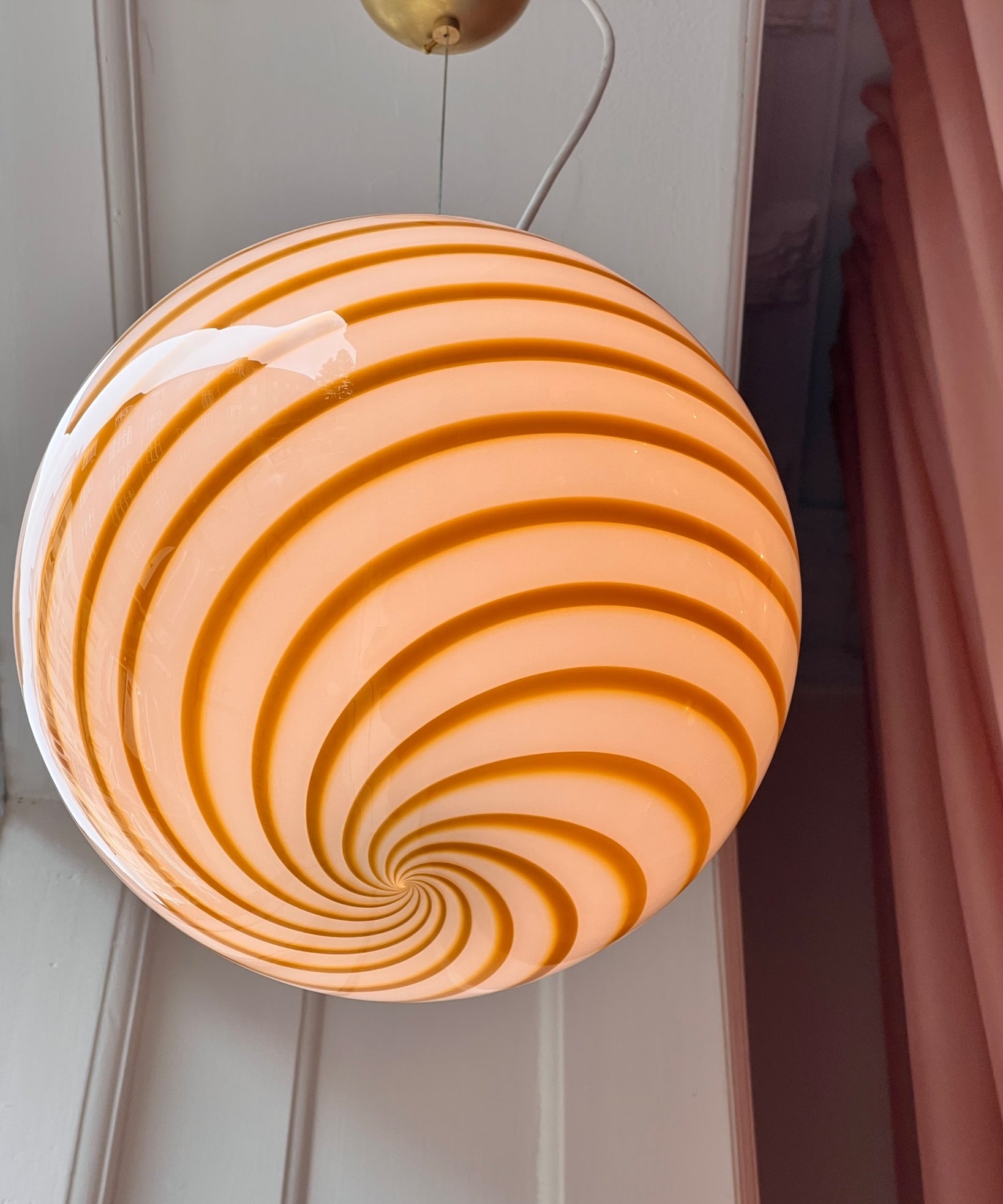 Candy ceiling lamp - Amber swirl (D30)