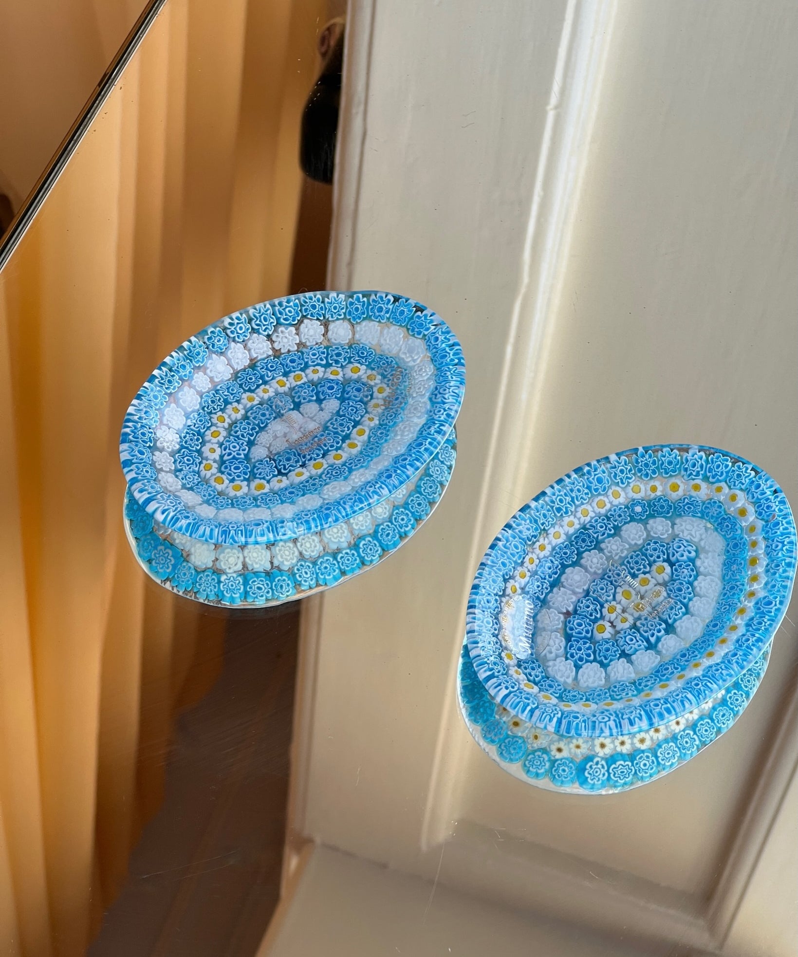 Vintage blue Millefiori Murano bowl (Only 1 available)