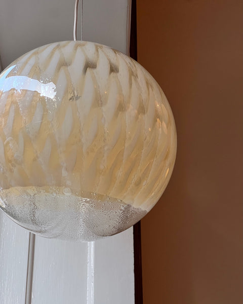 Vintage golden clear Murano ceiling lamp (D35)