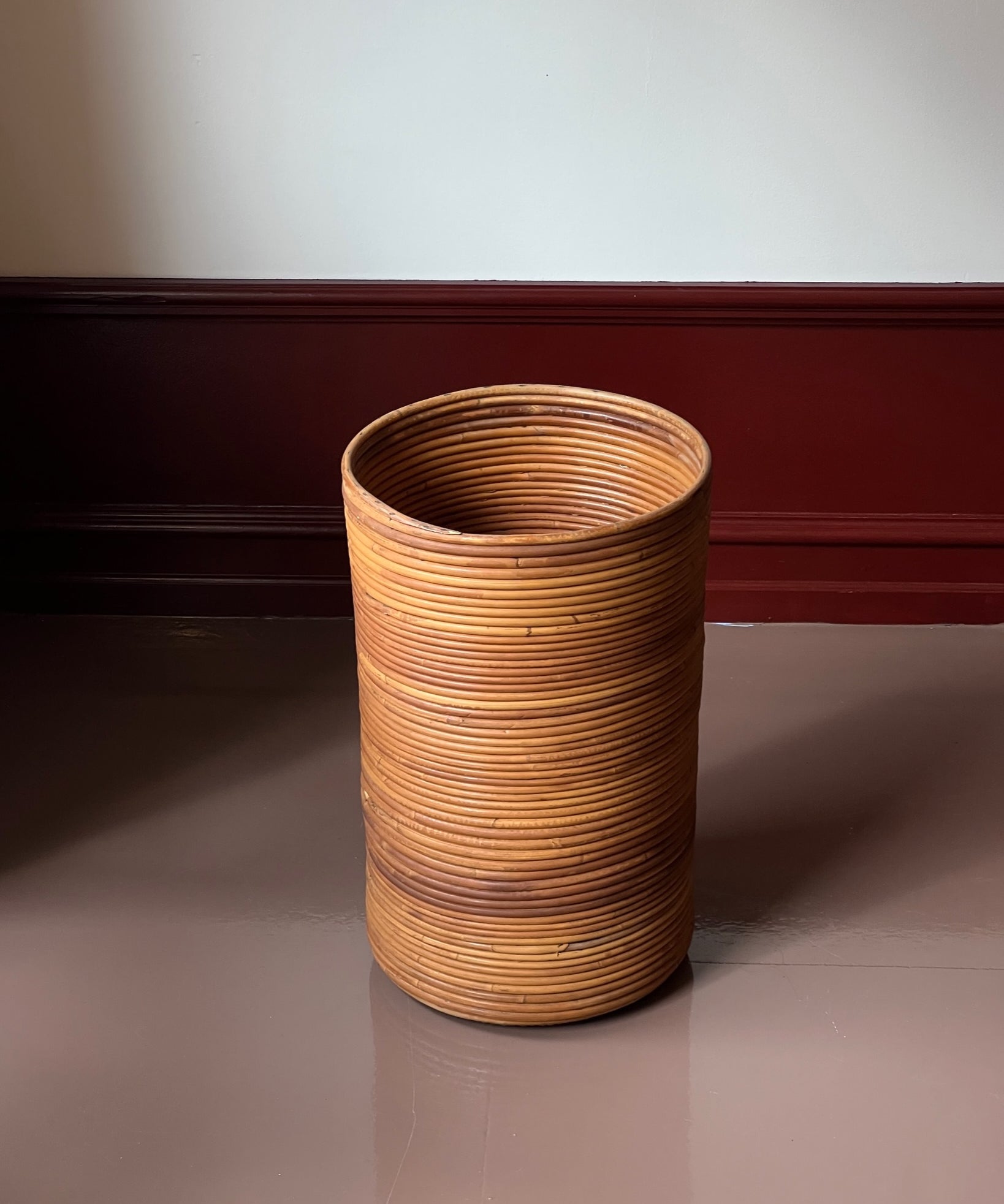 Vintage rattan basket