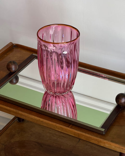 Vintage pink Murano vase