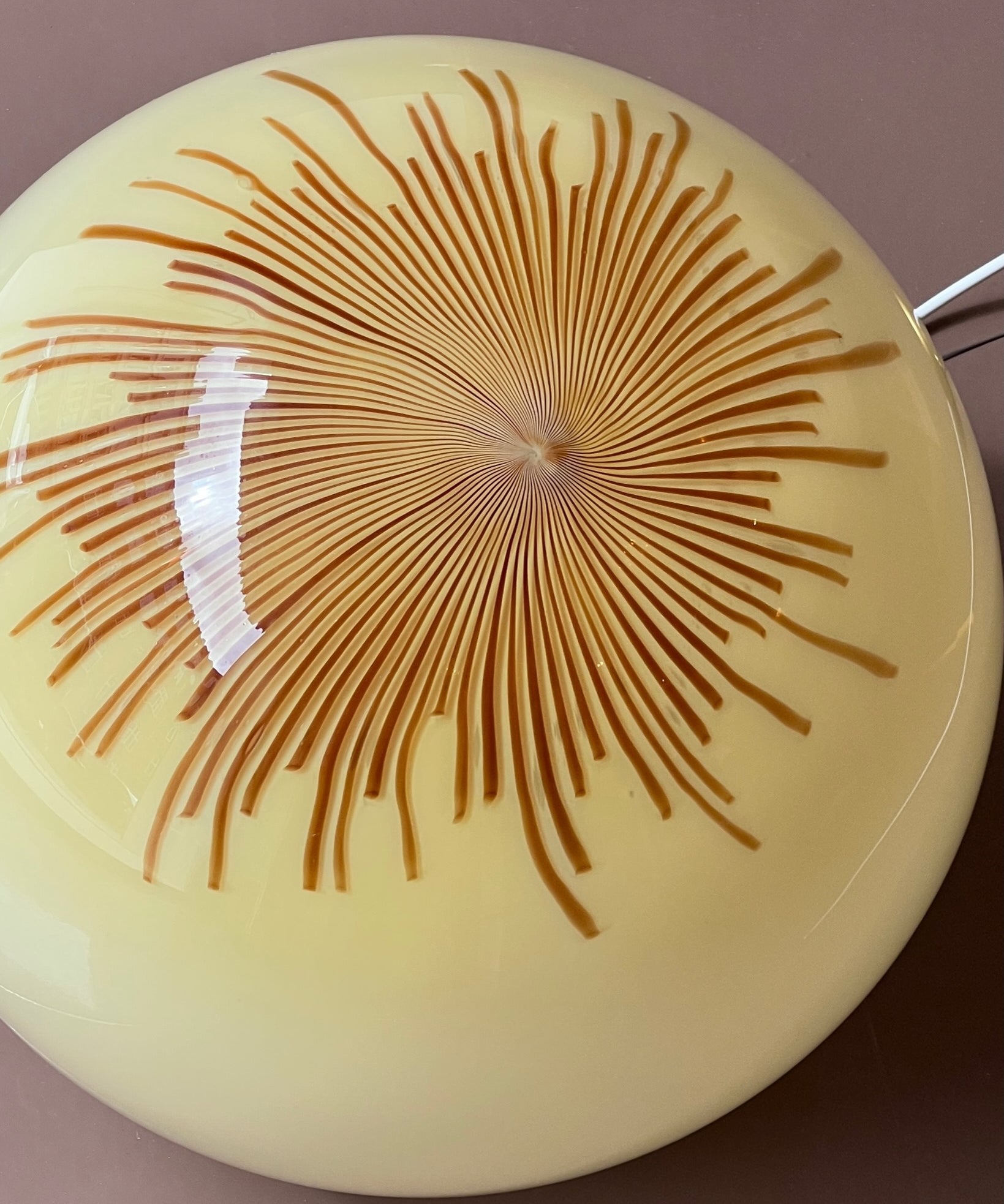 Vintage Ludovico Diaz de Santillana Murano Anemone ceiling lamp (D40)