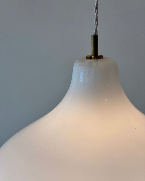 Vintage Massimo Vignelli opal white ceiling lamp