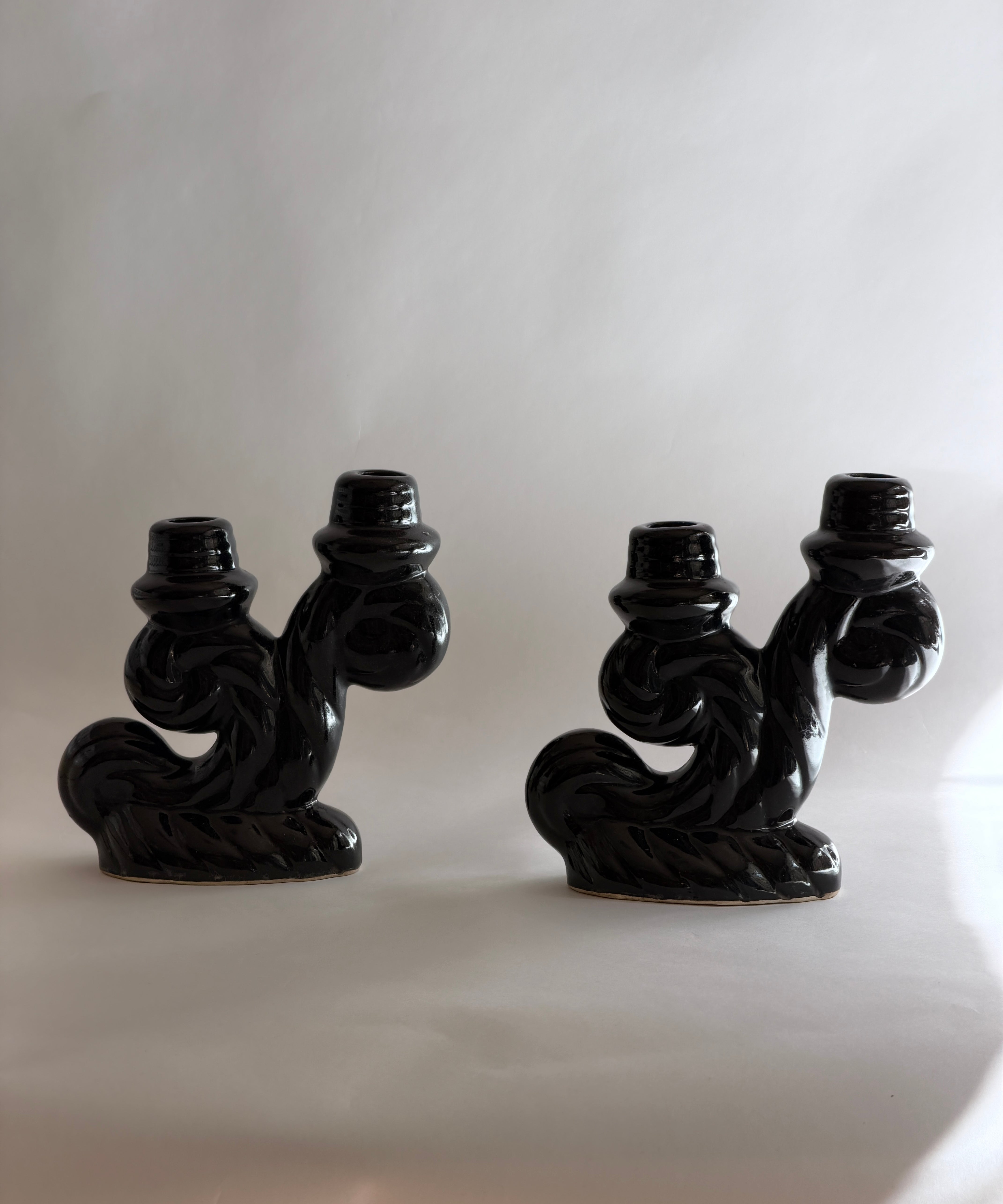 Vintage Vallauris ceramic candle holder (2 available)