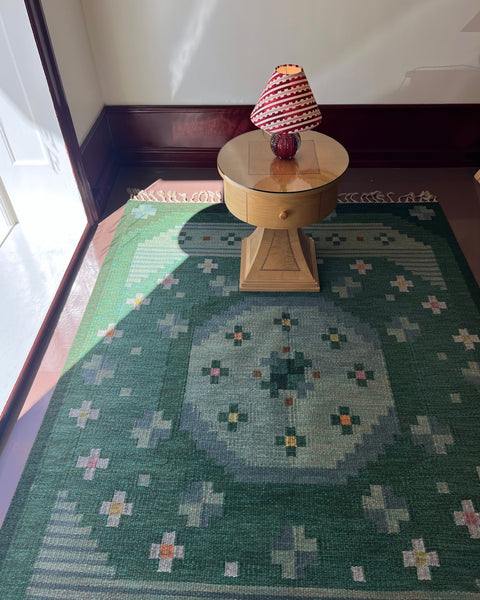 Vintage flat weave rug by Anna-Johanna Ångström (Å) (Reserved)