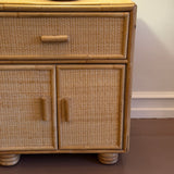 Vintage rattan side table/nightstand