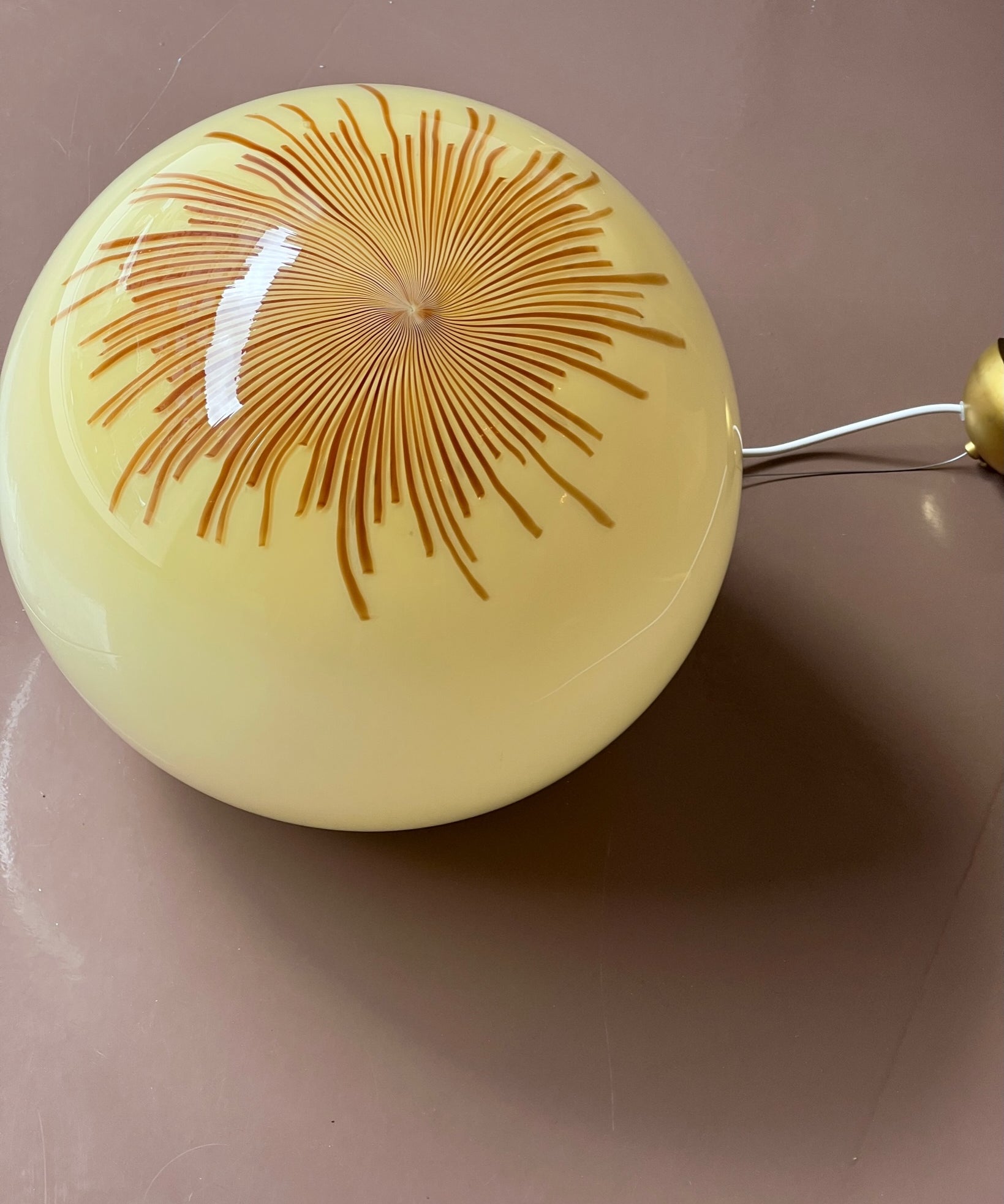 Vintage Ludovico Diaz de Santillana Murano Anemone ceiling lamp (D40)