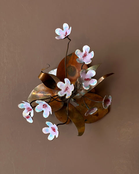 Vintage light purple flower sculpture