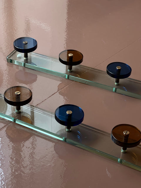 Vintage glass coat rack