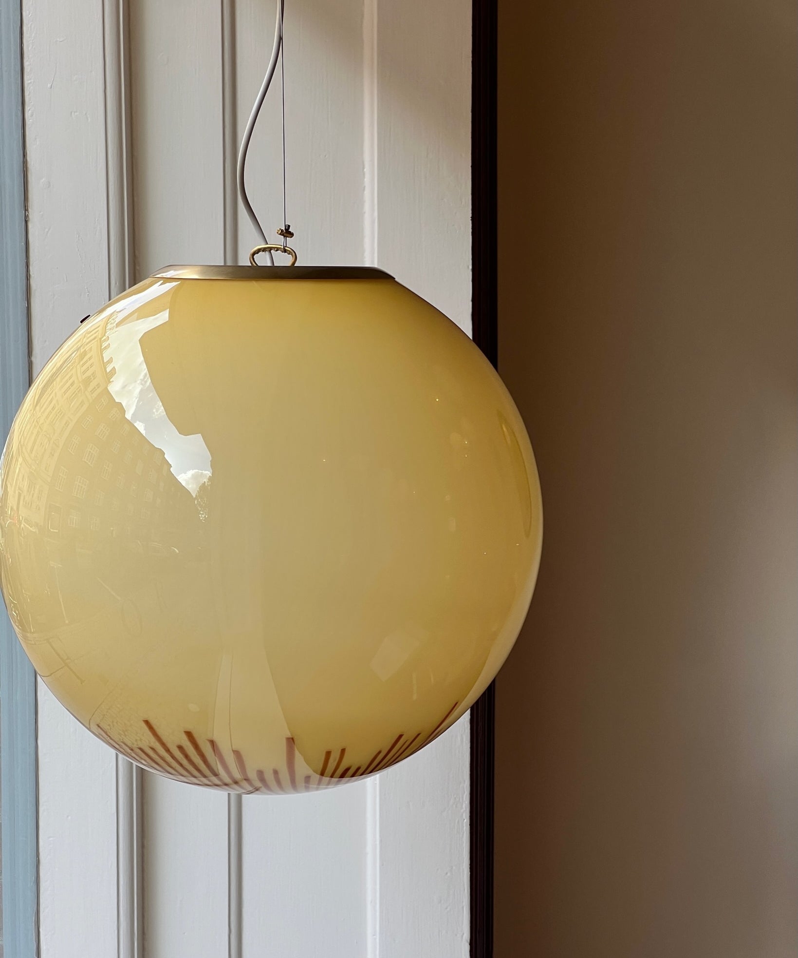 Vintage Ludovico Diaz de Santillana Murano Anemone ceiling lamp (D45)