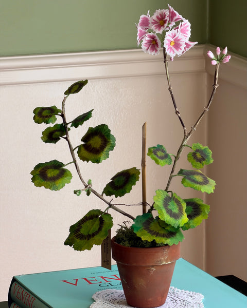 Paper flower 'Pink Pelargonium Piccolo'