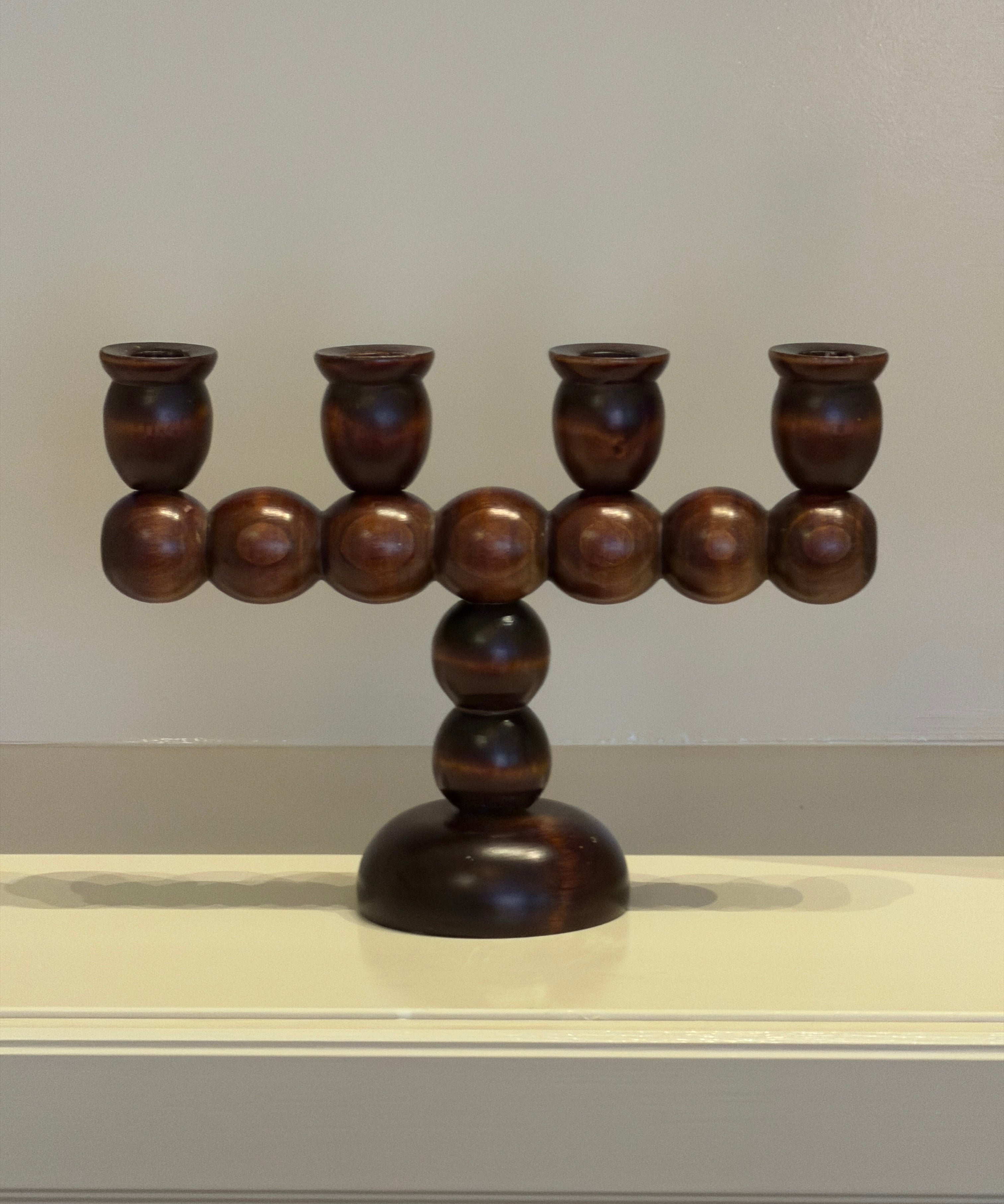 Vintage bobbin candle holder