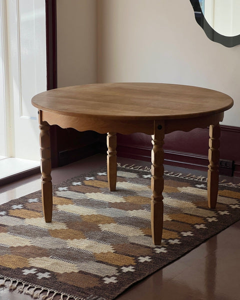 Vintage brown flat weave rug by Ulla Parkdal (UP)