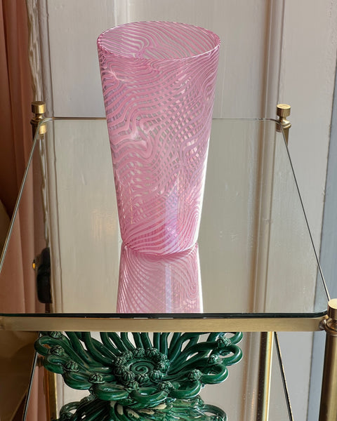 Vintage pink Murano vase