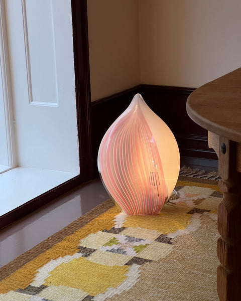 Large vintage pink Murano table lamp