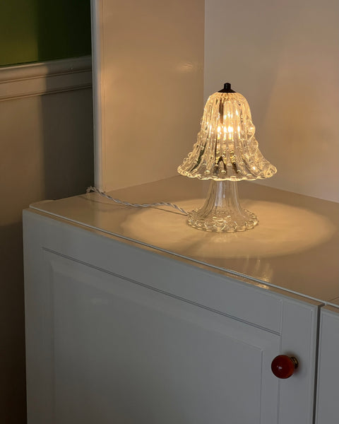 Vintage clear Murano table lamp