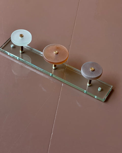 Vintage glass coat rack