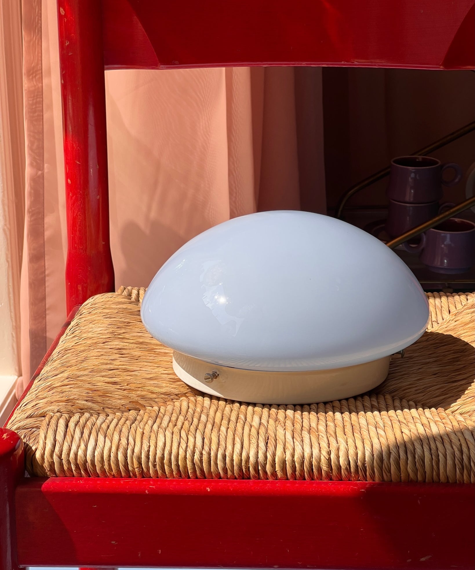 Vintage Murano blue/lavender ceiling/wall lamp (D24)