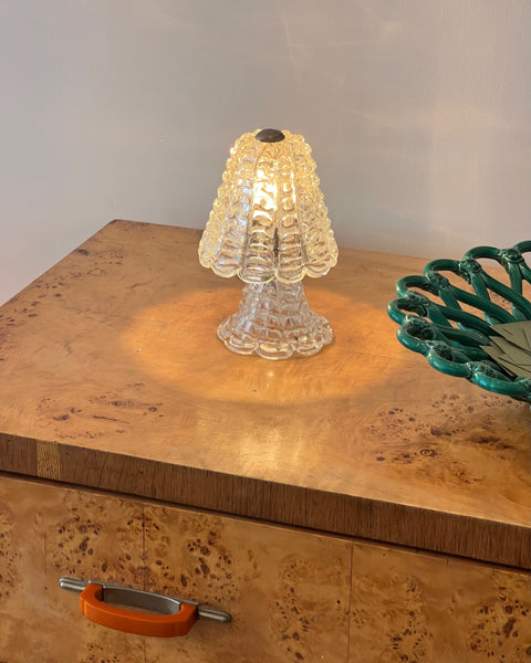 Vintage clear Murano table lamp