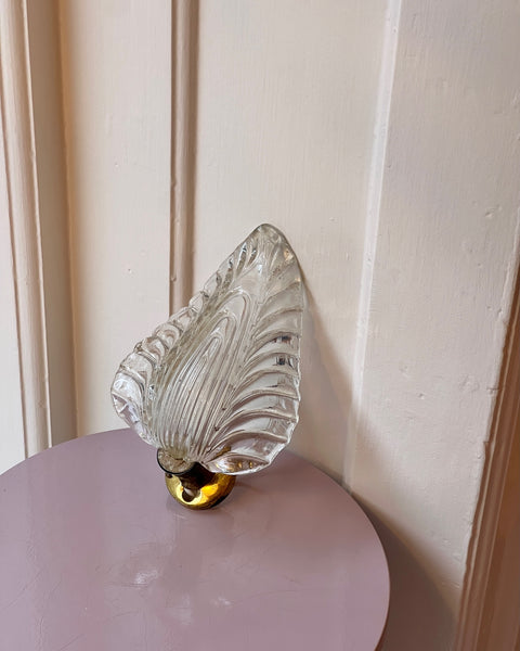 Vintage Murano leaf wall lamp