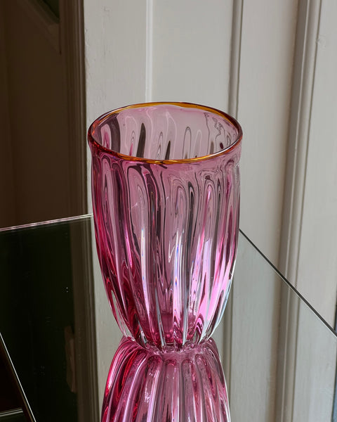 Vintage pink Murano vase