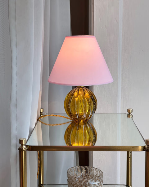 Vintage amber Murano table lamp (with shade)