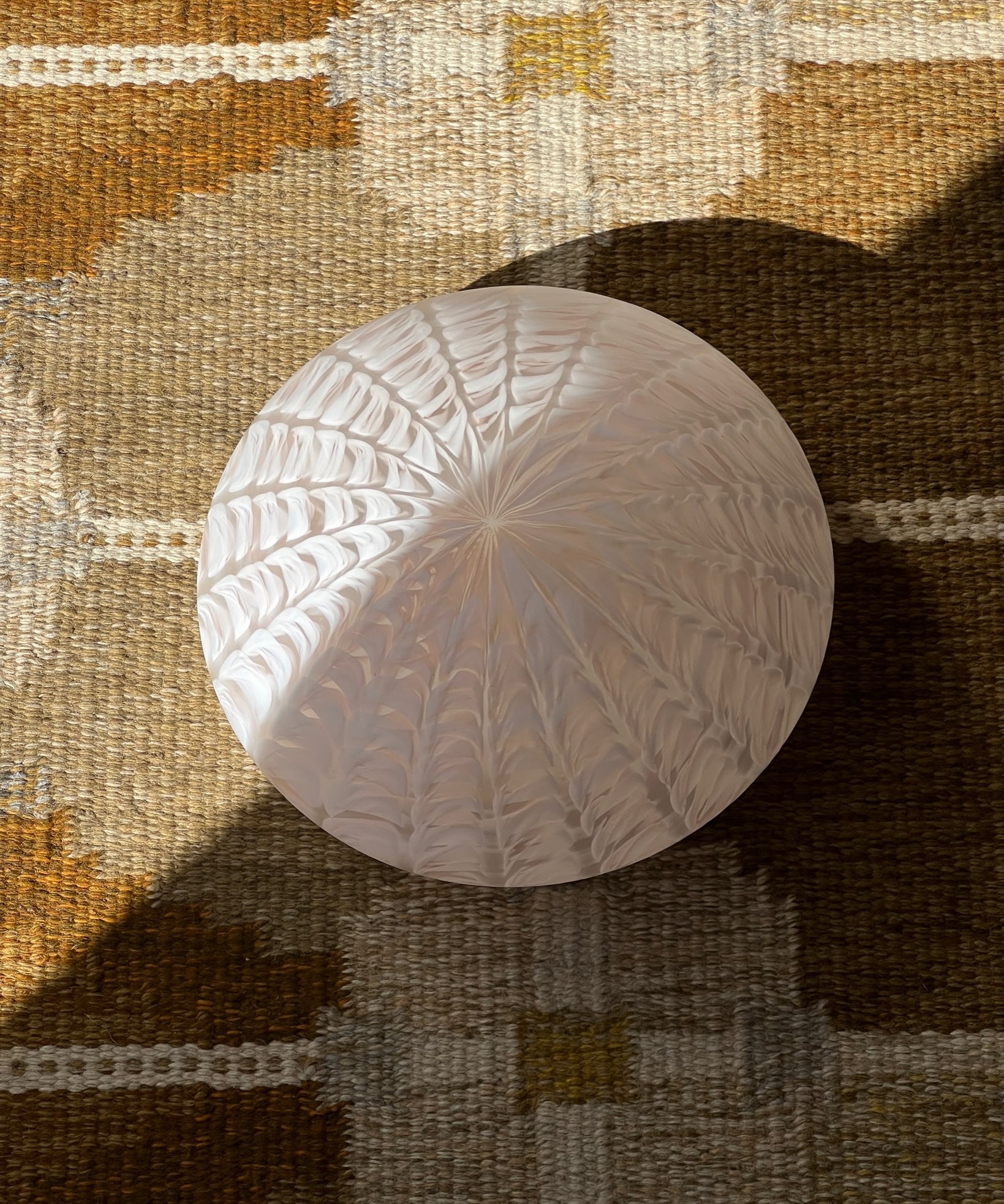 Vintage Murano blurred pink ceiling/wall lamp (D28)