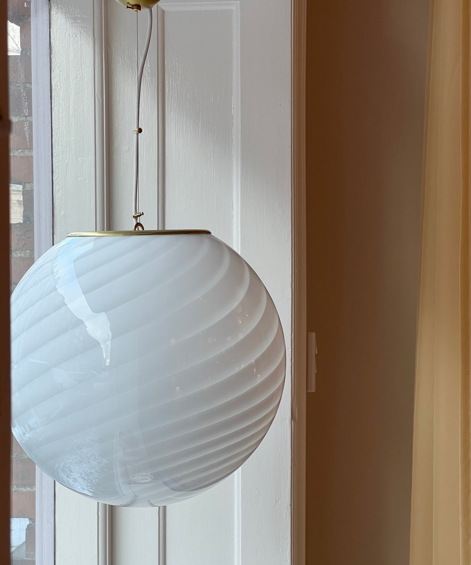 Candy ceiling lamp - White swirl (D45)