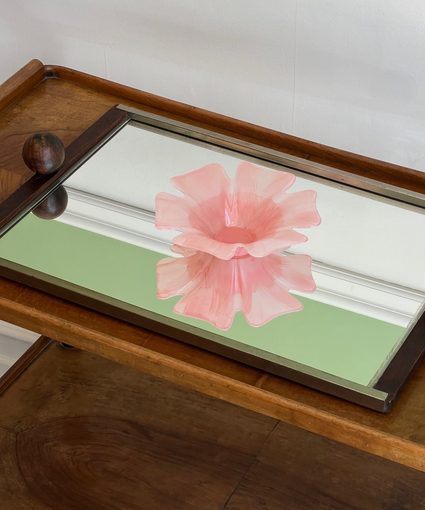 Vintage peach/pink Murano bowl