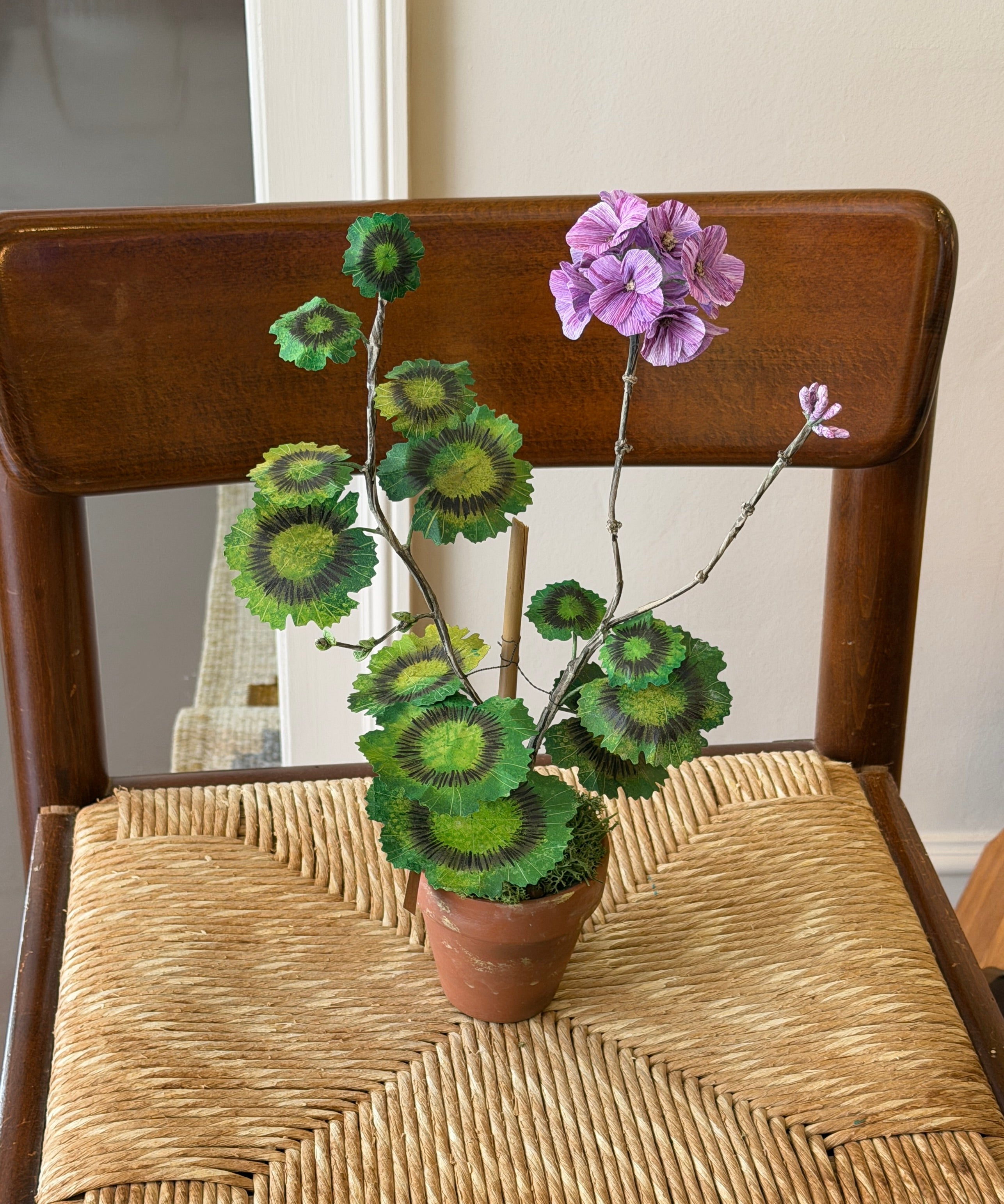 Paper flower 'Lilac Pelargonium Piccolo'