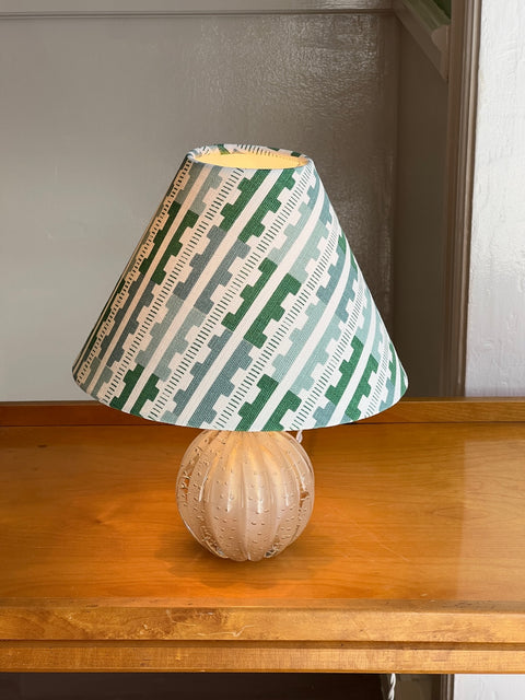 Vintage golden / white Murano table lamp (incl. lampshade)