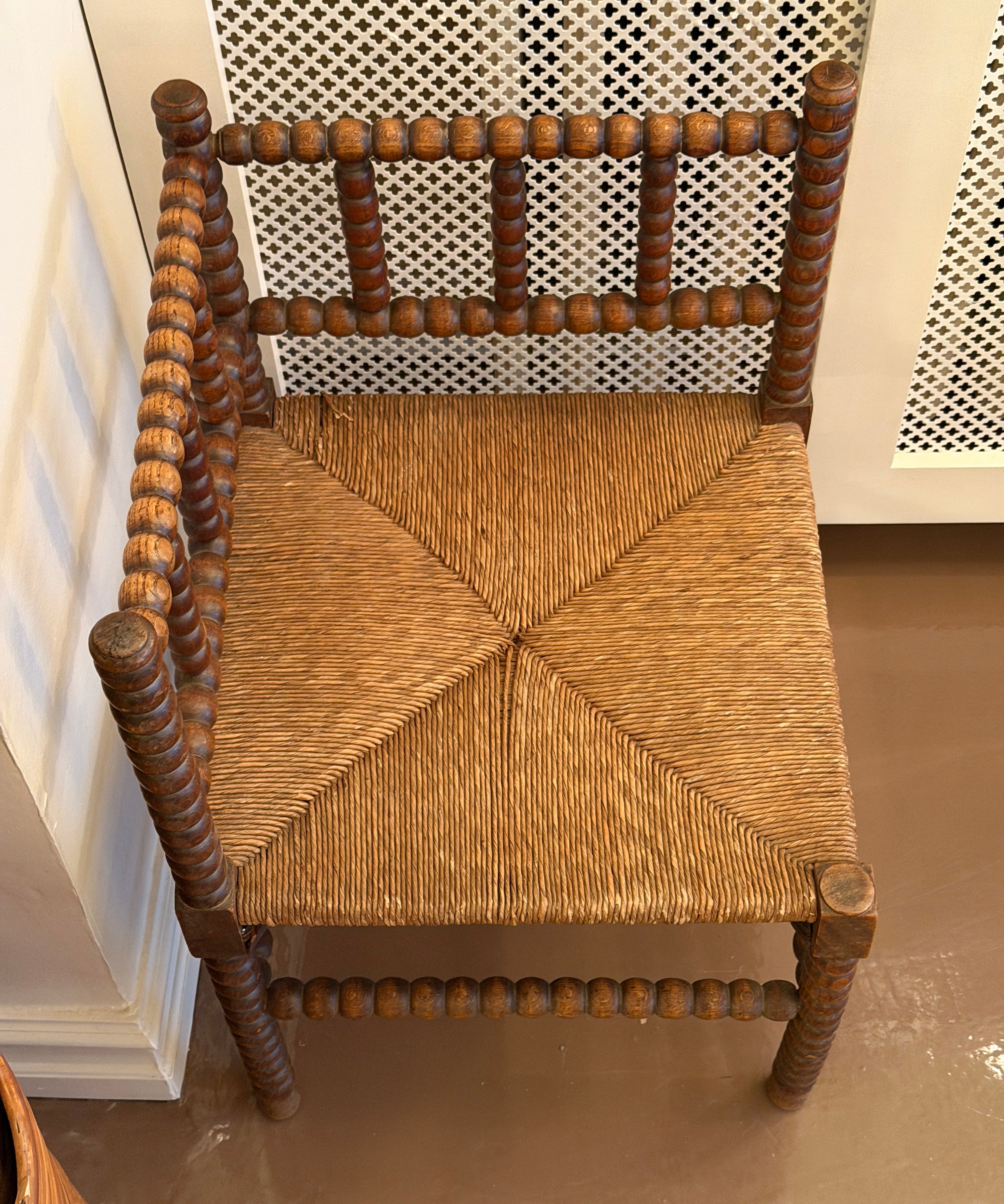 Vintage Bobbin corner chair