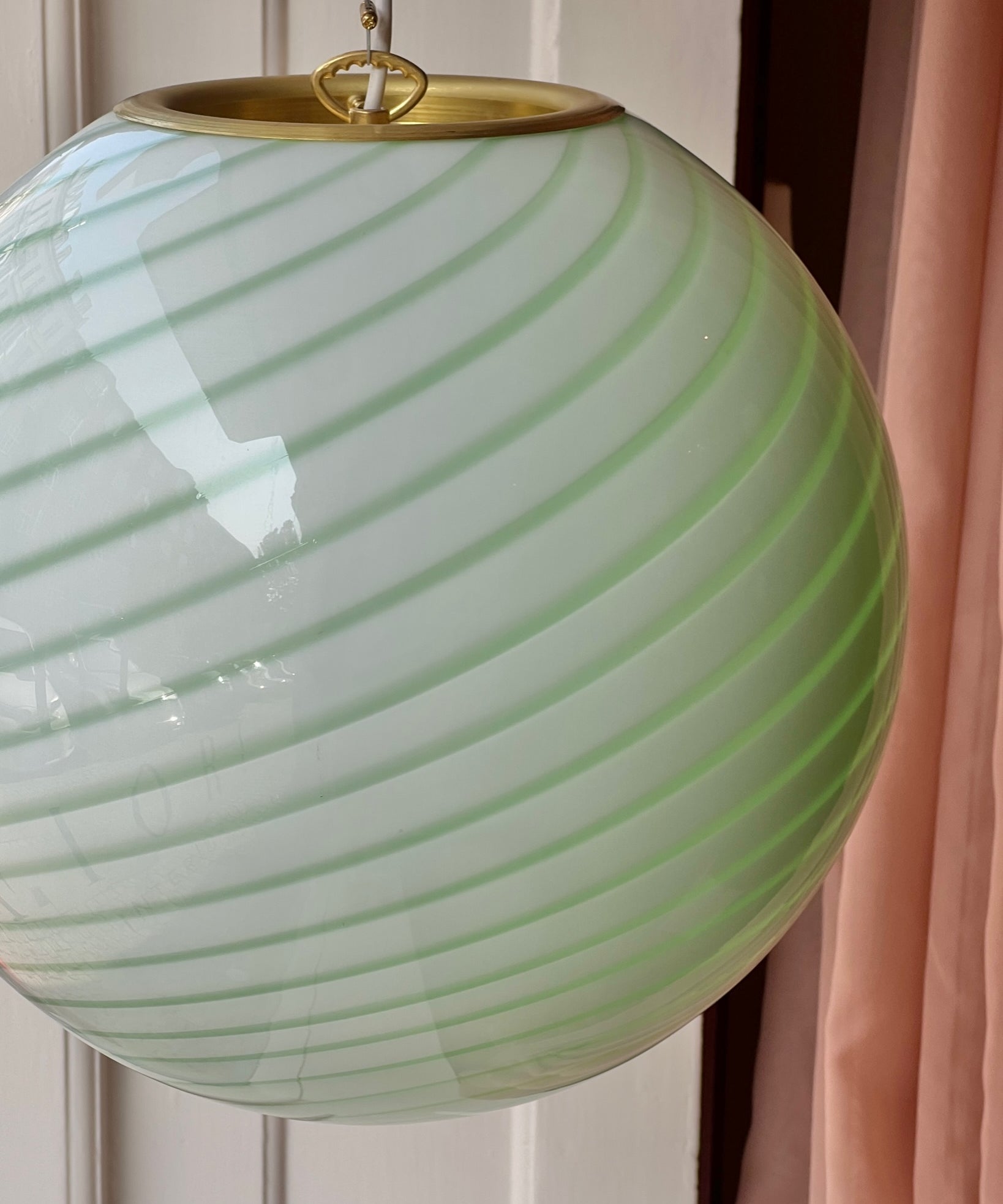 Ceiling lamp - Light green swirl (D40)