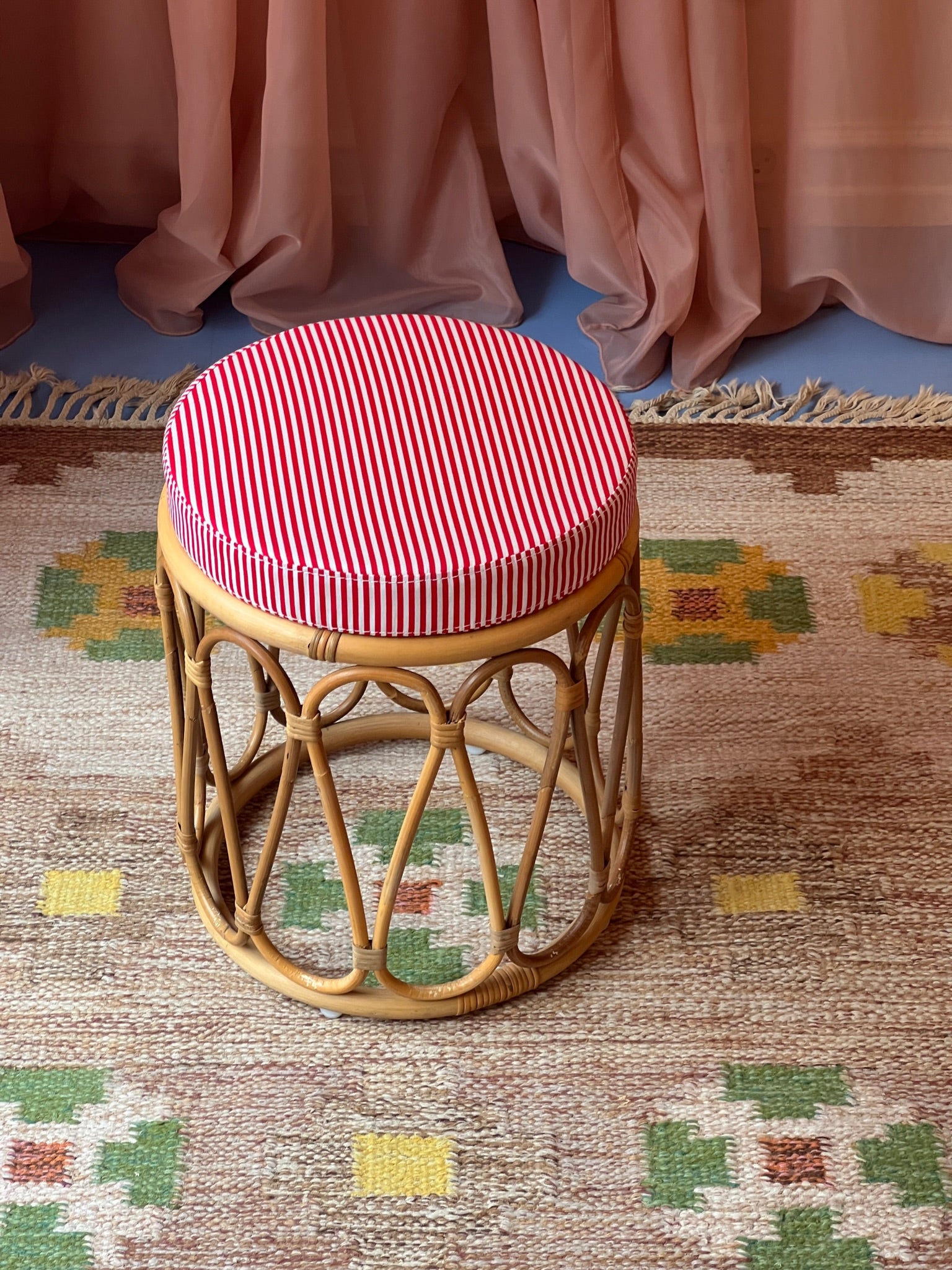 Rattan best sale stool cushion