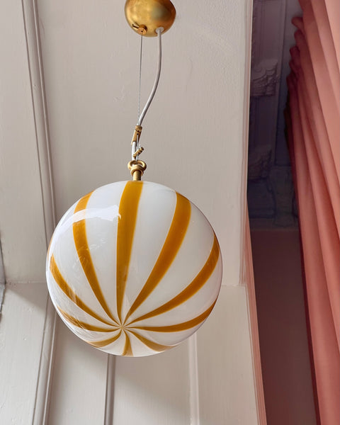 Ceiling lamp - Yellow/amber vertical stripes (D20)