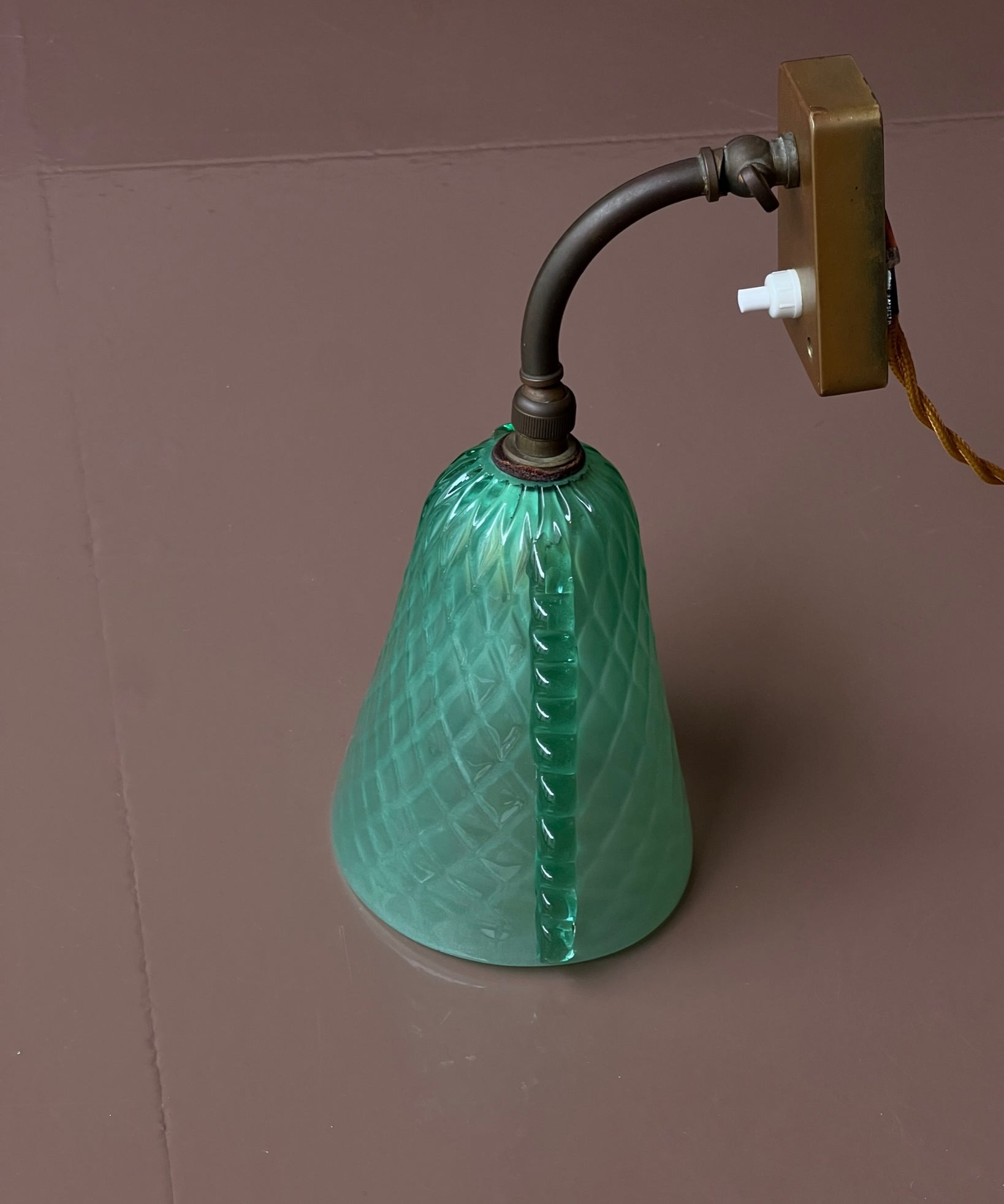 Vintage green Murano wall lamp