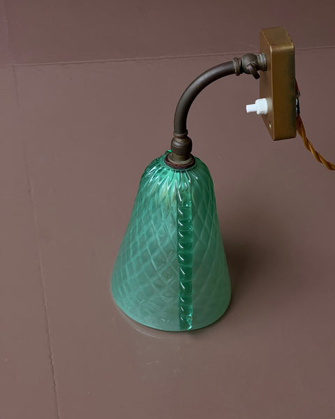 Vintage green Murano wall lamp