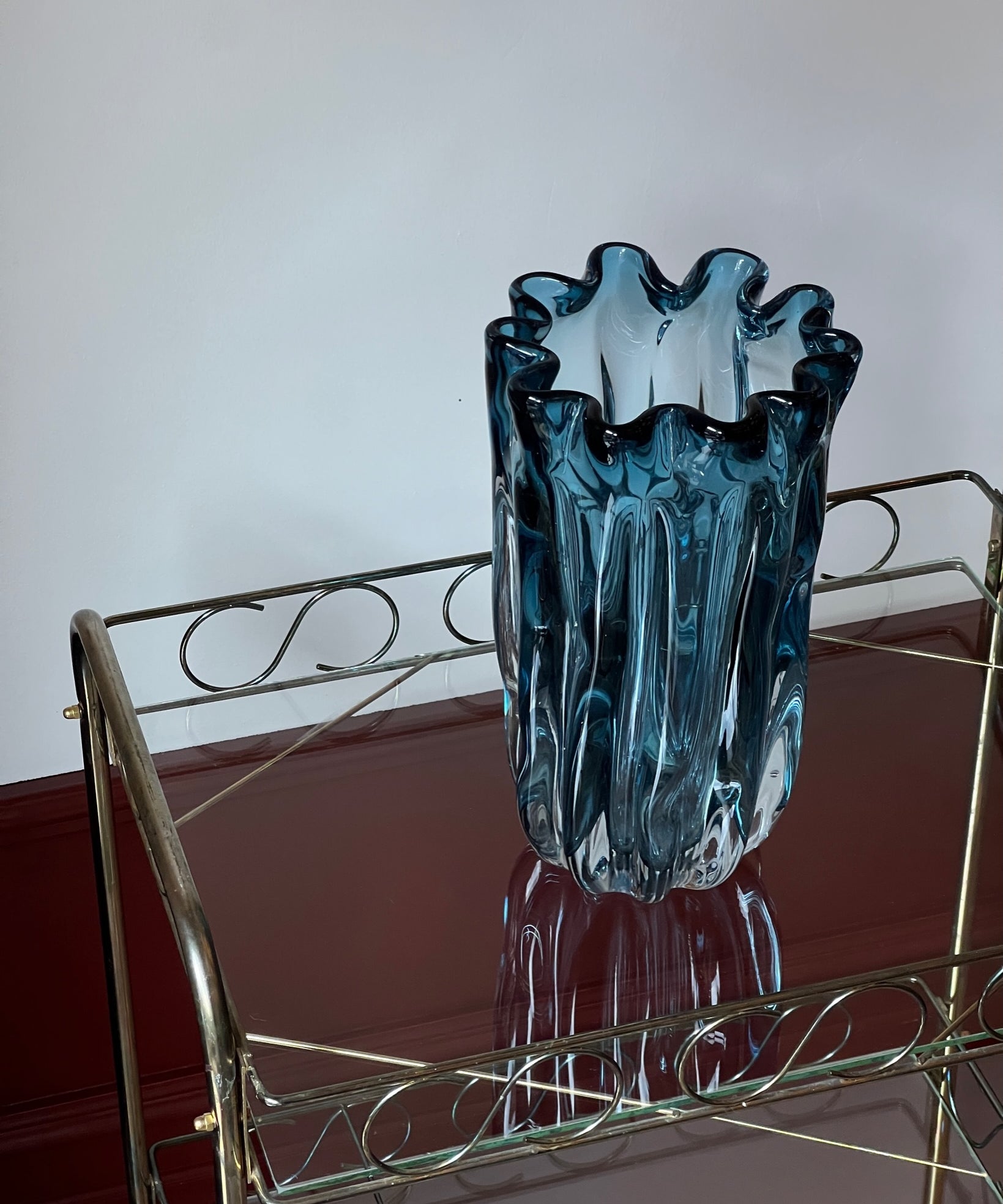 Vintage blue Murano vase
