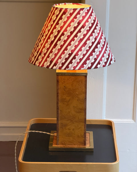 Vintage large burl wood table lamp