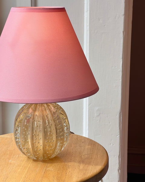 Vintage golden Murano table lamp (with shade)
