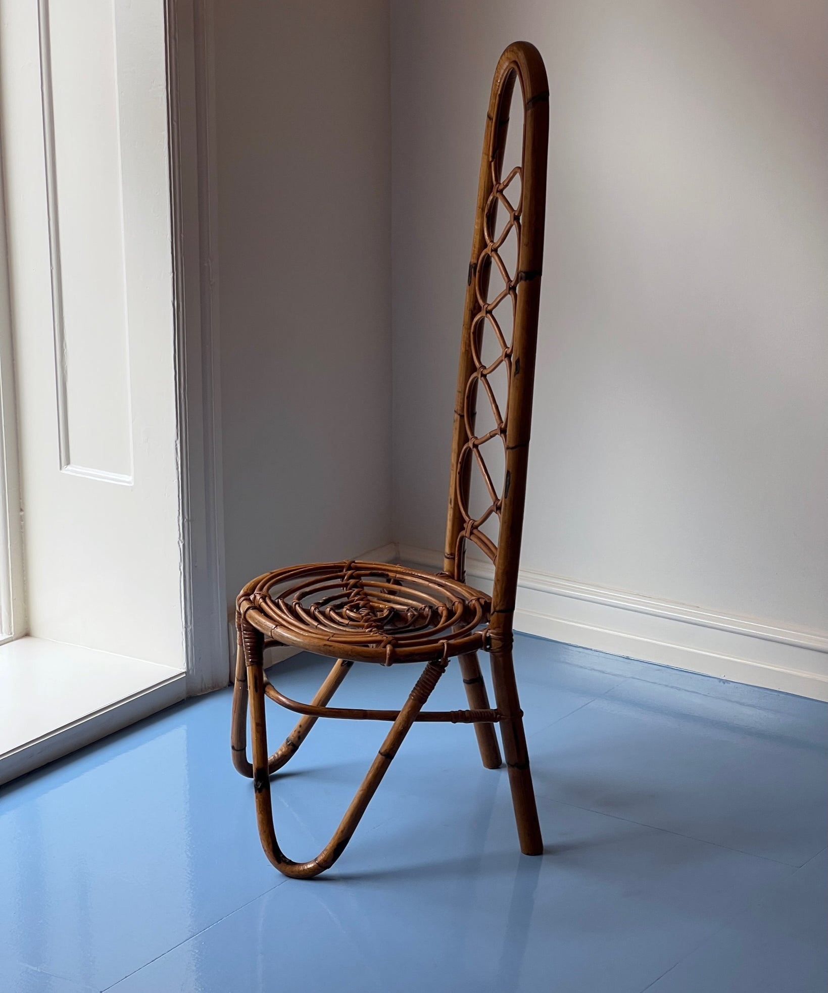 Vintage rattan/bamboo chair, Italy, 1960s