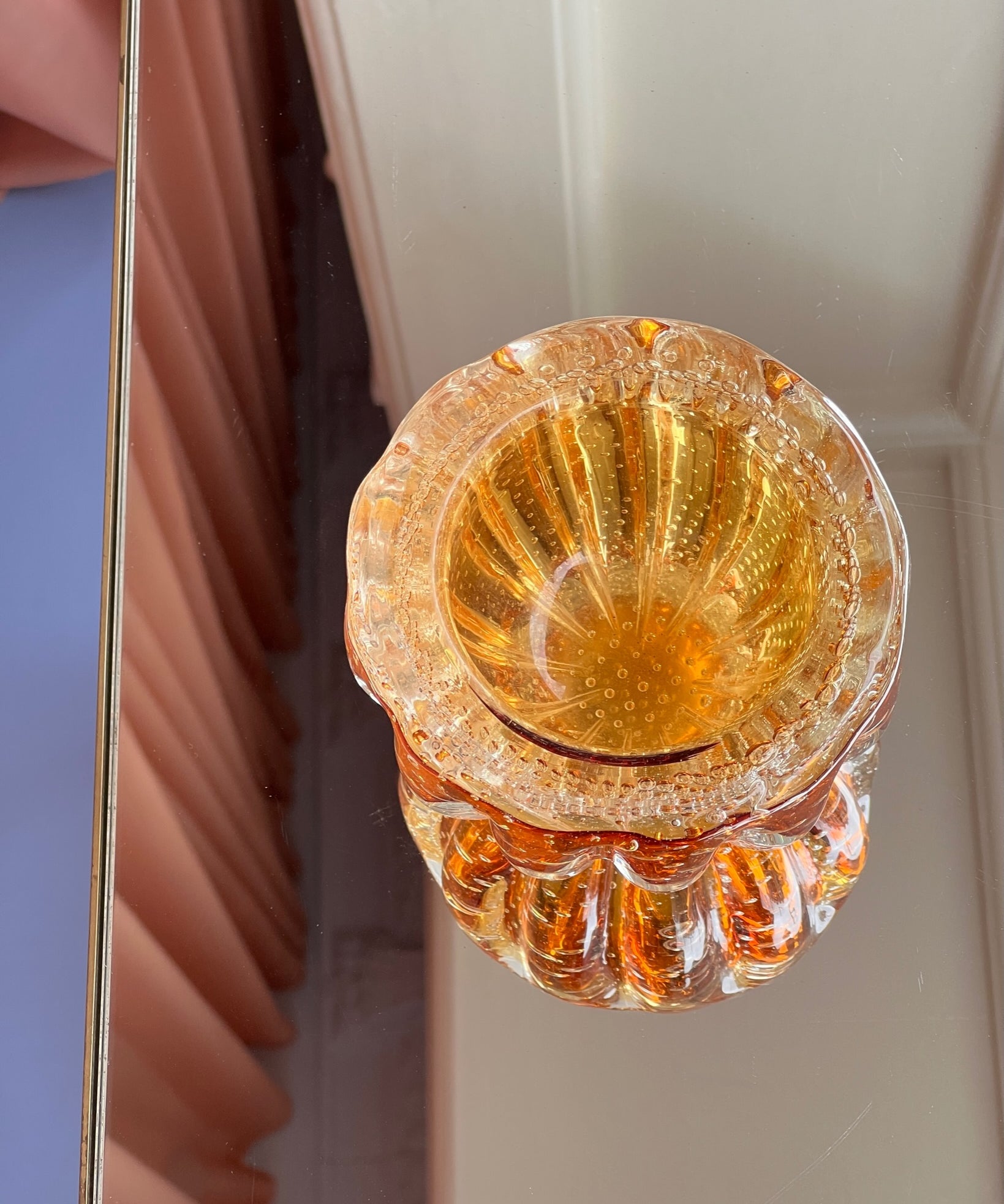 Vintage amber Murano bowl