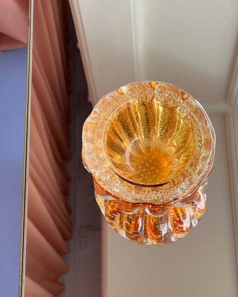 Vintage amber Murano bowl
