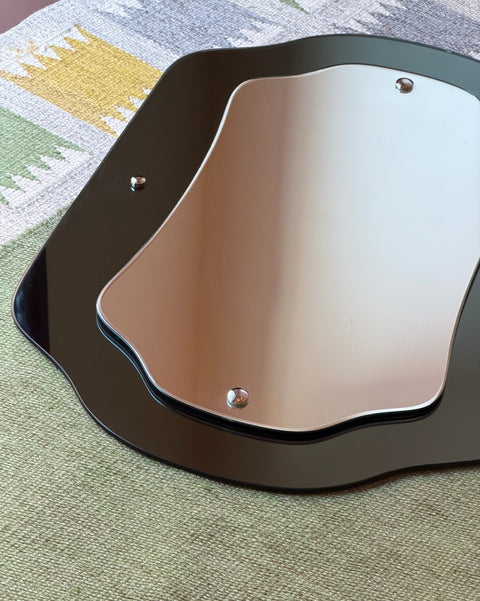 Vintage Italian mirror with green mirror frame