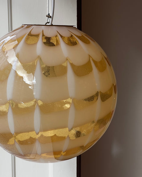 Vintage golden clear Murano ceiling lamp (D35) RESERVED