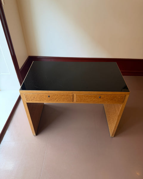 Vintage Italian burl wood desk