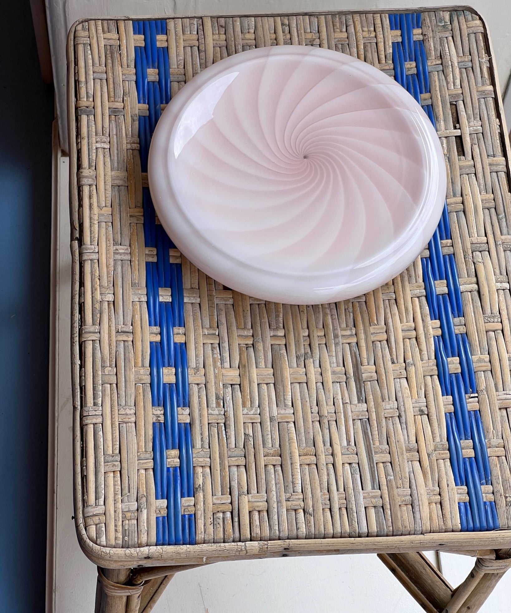 Vintage pink swirl Murano bowl/dish