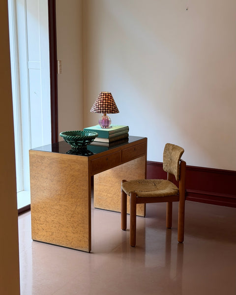 Vintage Italian burl wood desk