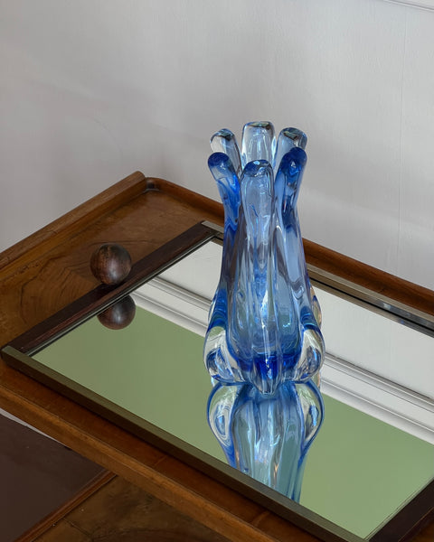 Vintage blue Murano vase