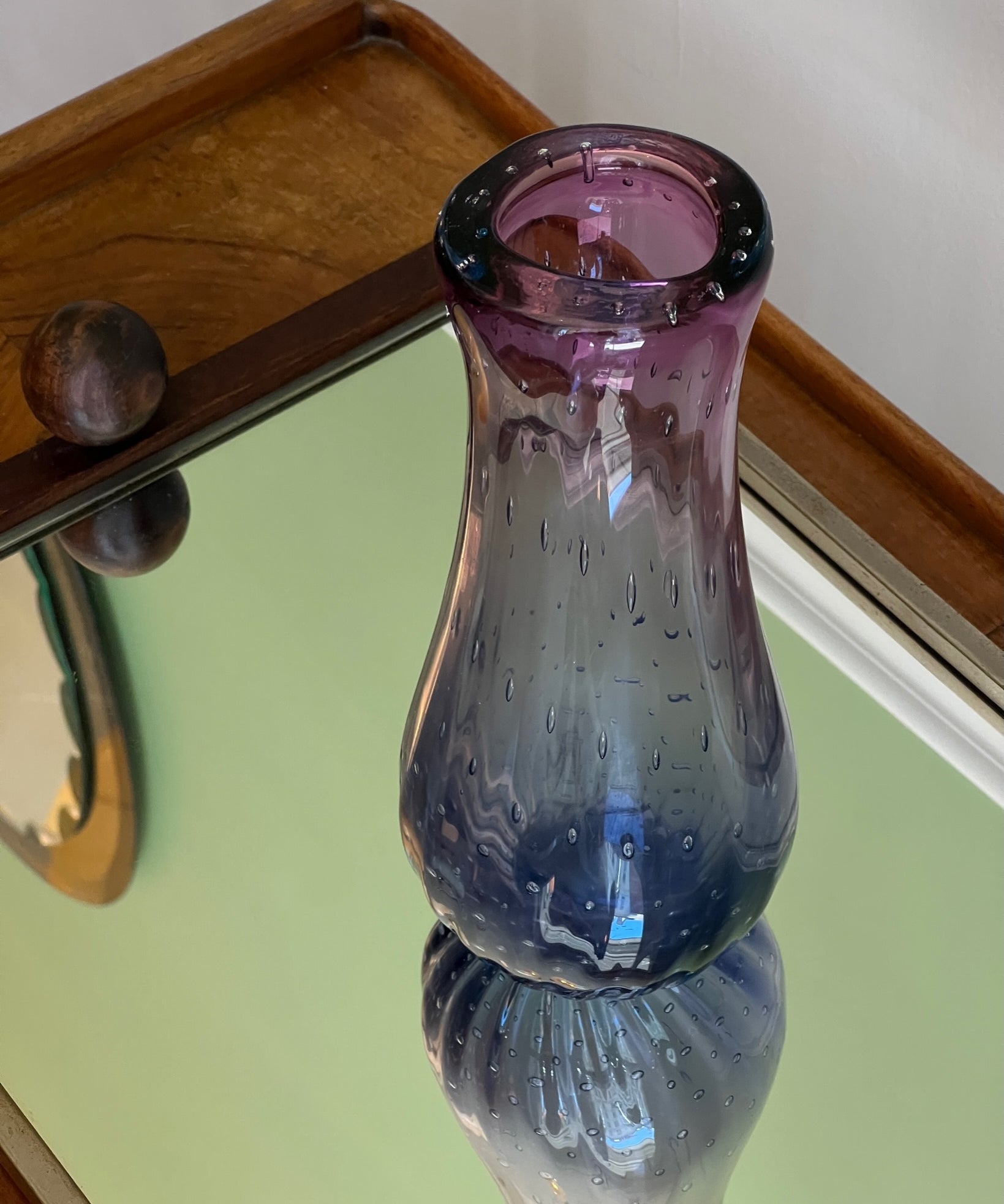 Vintage purple/blue Murano vase